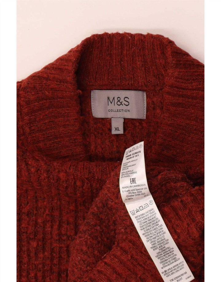 Marks & Spencer muški džemper s kornjačičastim ovratnikom XL, crveni akril