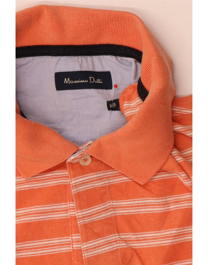 Muška polo majica Massimo Dutti 2XL na narančaste pruge