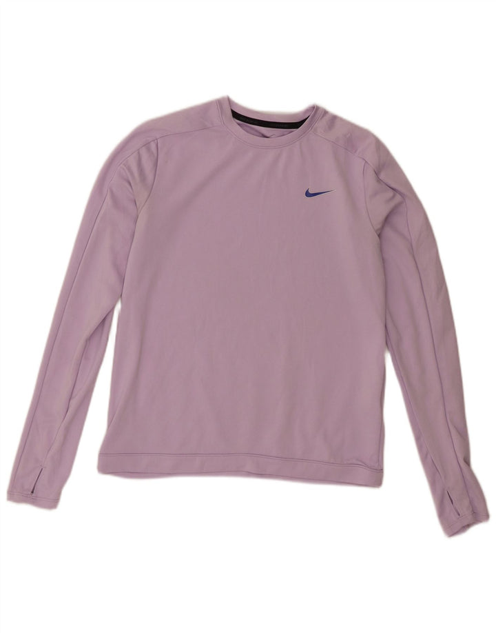 Nike Ženska majica Dri Fit Graphic dugih rukava UK 10 Mala lila poliester