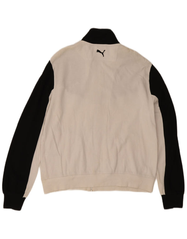 Puma muška gornja jakna trenirke Large White Colourblock Cotton
