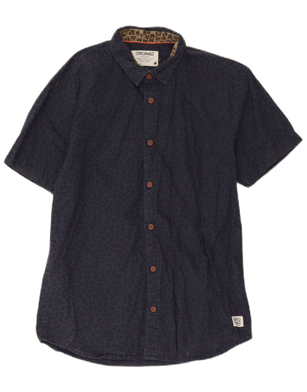 Jack & Jones muška košulja kratkih rukava, pamuk s velikim tamnoplavim životinjskim uzorkom