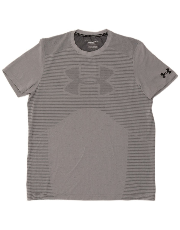 Under Armour muška majica kratkih rukava Heat Gear Graphic Top XL siva prugasta poliesterska majica