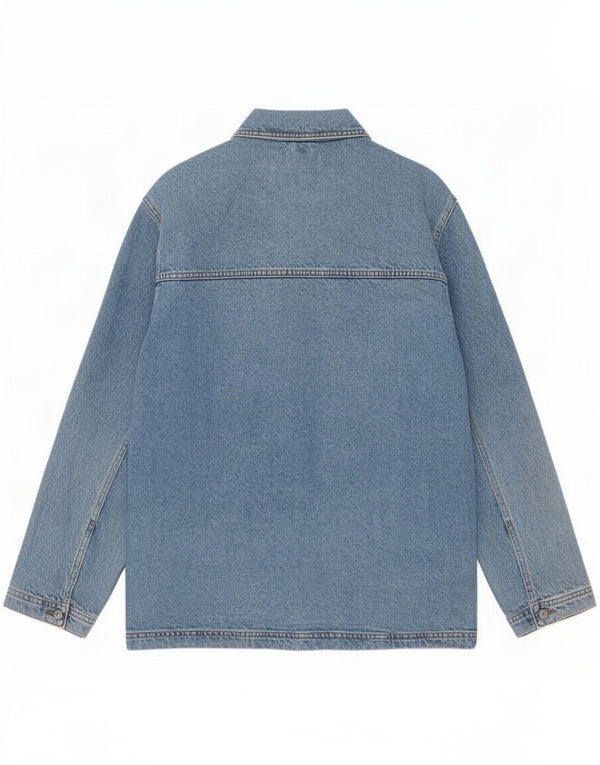 Topshop ženska prevelika traper jakna UK 10 Small Blue Cotton
