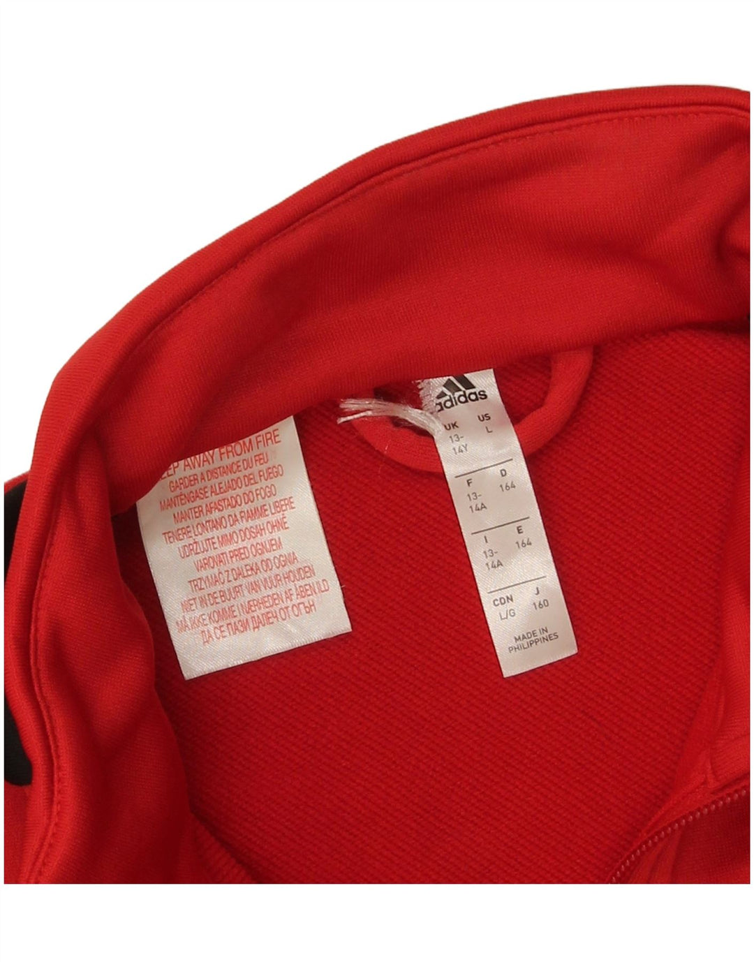 Adidas trenirka za dječake 13-14 godina Red Colourblock Poliester