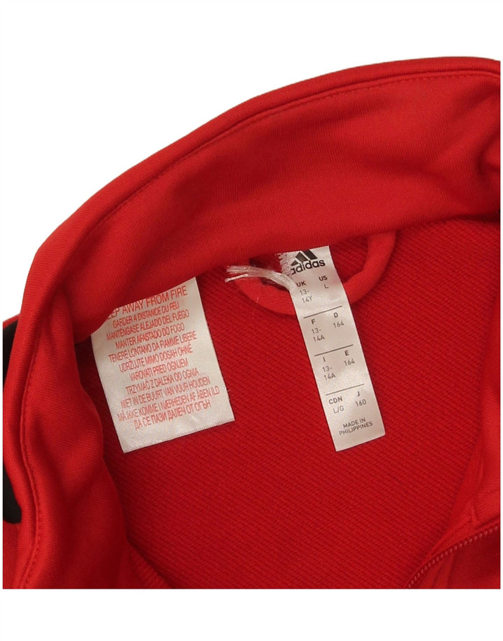 Adidas trenirka za dječake 13-14 godina Red Colourblock Poliester