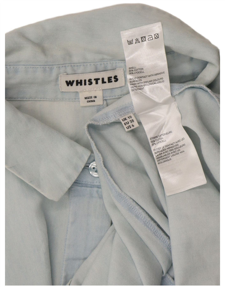 Whistles Ženska pulover košulja širokog kroja UK 10 Mali plavi pamuk