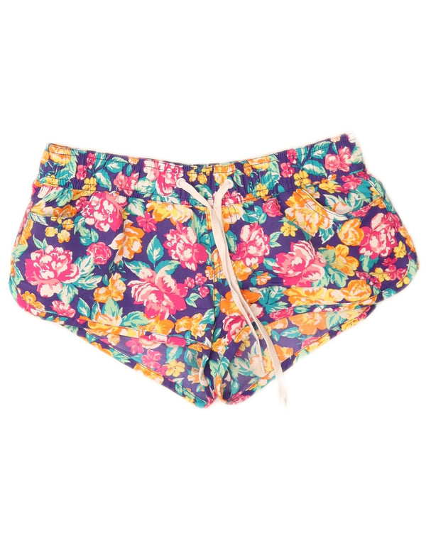BENETTON Womens Hot Pants W26 Small Multicoloured Floral