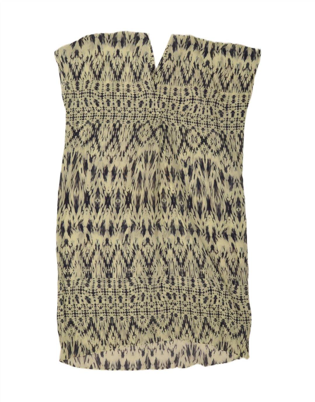 ZARA ženska prekomjerna haljina s apstraktnim uzorkom UK 14 Srednje zelena