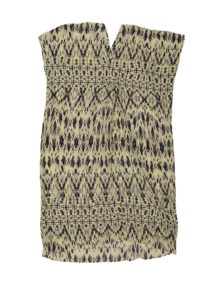 ZARA ženska prekomjerna haljina s apstraktnim uzorkom UK 14 Srednje zelena