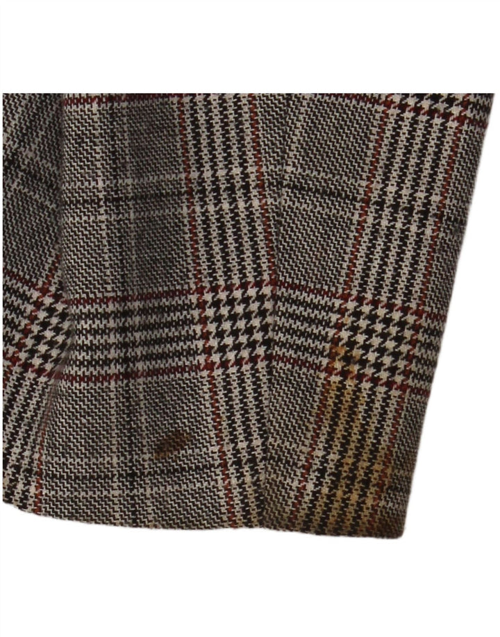 JIGSAW Ženska jakna s dvostrukim kopčanjem UK 14 Large Gray Houndstooth