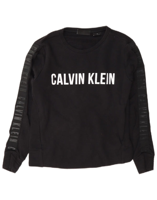 Calvin Klein ženski džemper s grafičkim motivima UK 10 Mali tamnoplavi pamuk