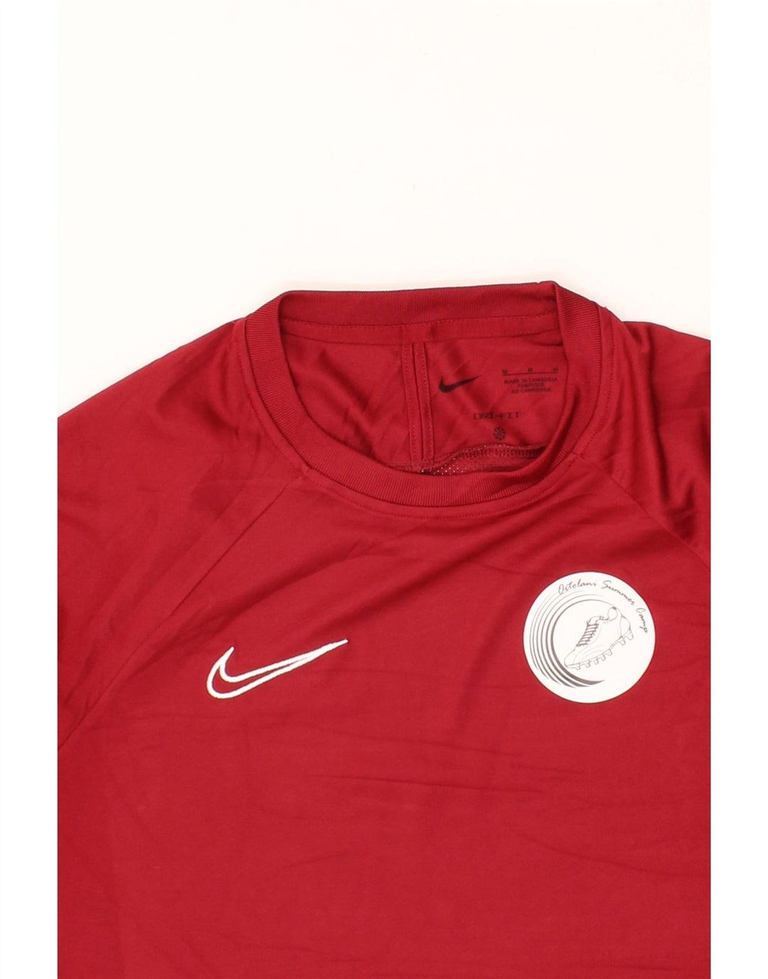 NIKE Mens Graphic T-Shirt Top Medium Red Polyester Vintage Nike and Second-Hand Nike from Messina Hembry 