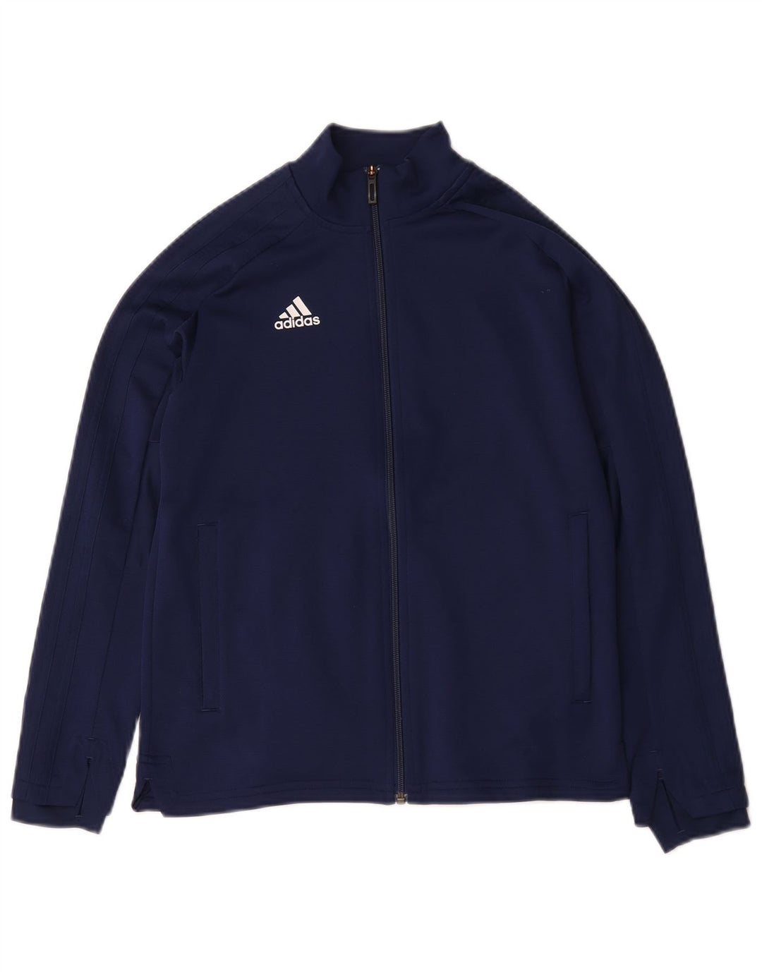 Gornja jakna od trenirke Adidas za dječake 11-12 godina tamnoplavi poliester