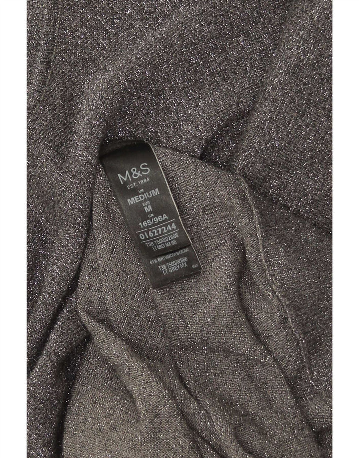 Marks & Spencer ženski džemper s kornjačičastim ovratnikom UK 14 srednje sivo s pjegama