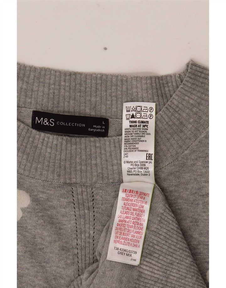 Marks & Spencer ženski džemper s okruglim izrezom s apstraktnim uzorkom UK 16 Larg