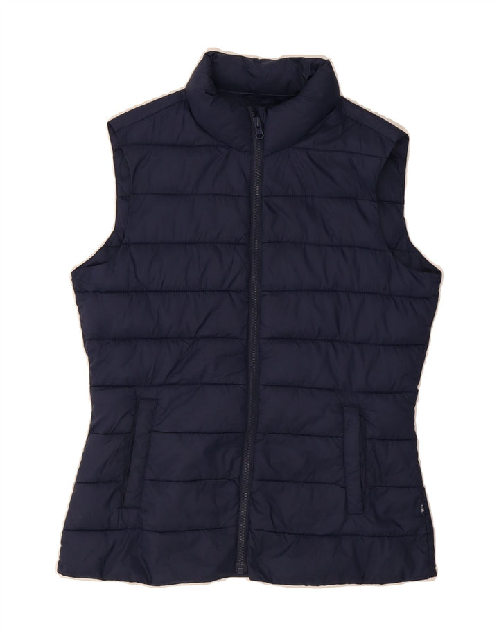 BENETTON Boys Padded Gilet 13-14 Years 3XL Navy Blue Polyester Vintage Benetton and Second-Hand Benetton from Messina Hembry 