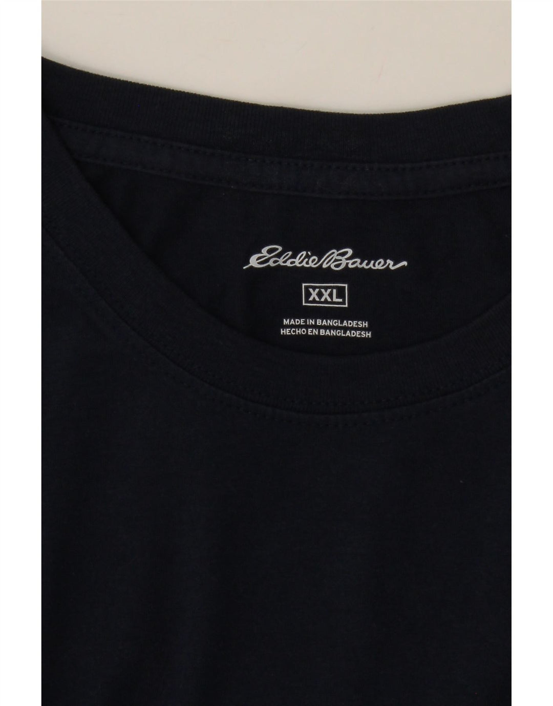 EDDIE BAUER Mens Top Long Sleeve 2XL Navy Blue Cotton Vintage Eddie Bauer and Second-Hand Eddie Bauer from Messina Hembry 