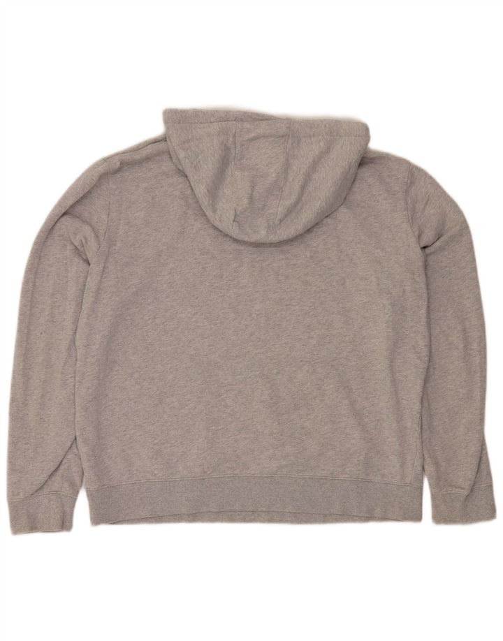 GUESS Muška majica s kapuljačom širokog kroja, veliki sivi pamuk