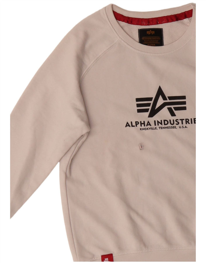 ALPHA INDUSTRIES Muški džemper s grafičkim motivima XS bijeli