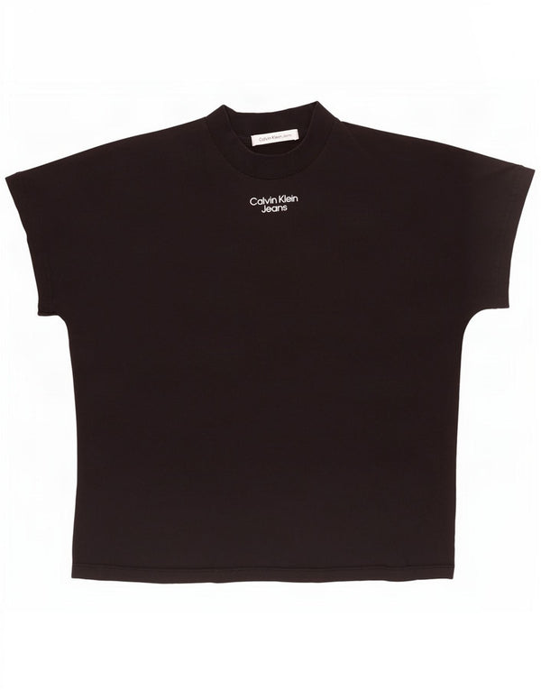 Calvin Klein Jeans Ženska prevelika majica kratkih rukava UK 10 Small Black