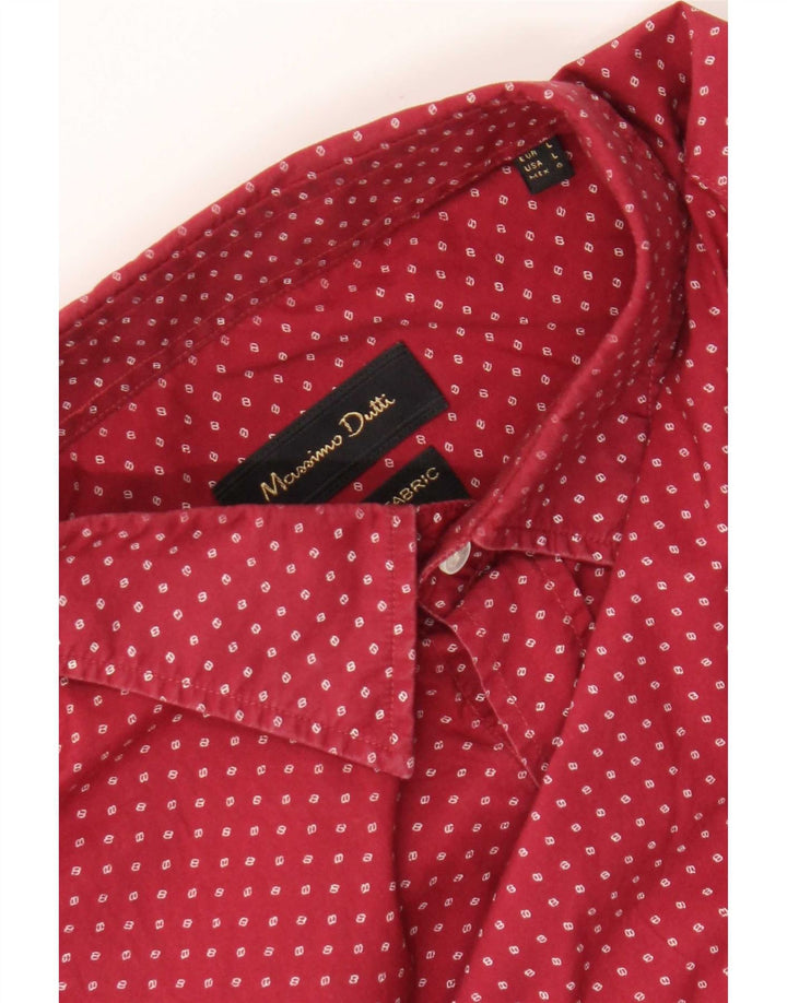 Massimo Dutti muška košulja velika bordo točkasta