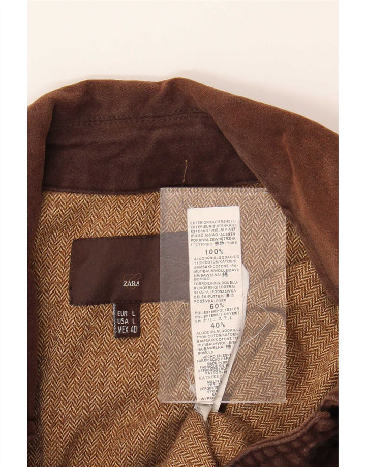 Zara muška bomber jakna UK 40 veliki smeđi pamuk