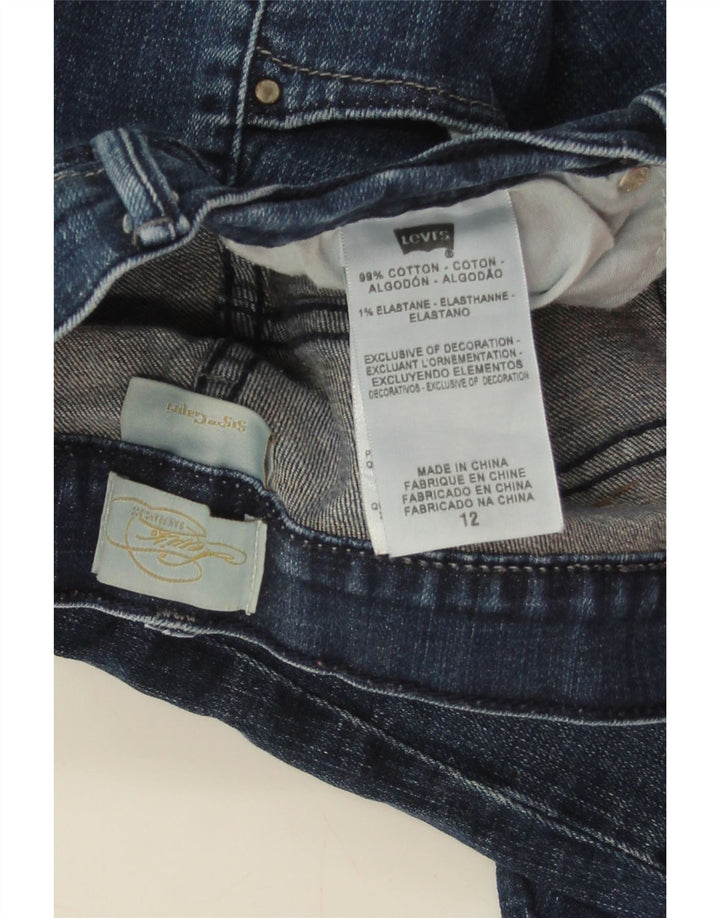 LEVI'S ženske Capri traperice US 12 Large W32 L19 tamnoplavi pamuk