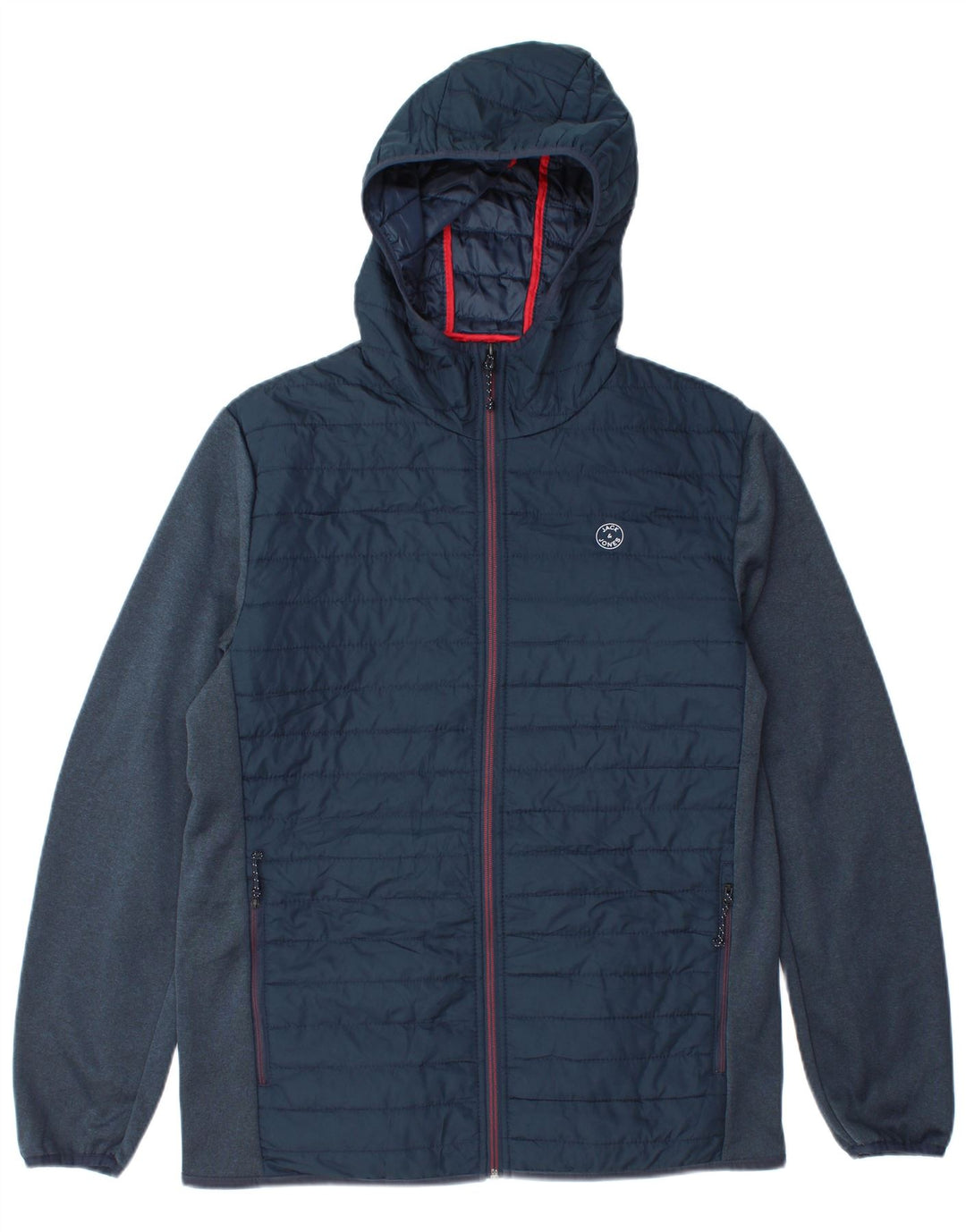 Jack & Jones muška podstavljena jakna s kapuljačom UK 38 srednje tamnoplava