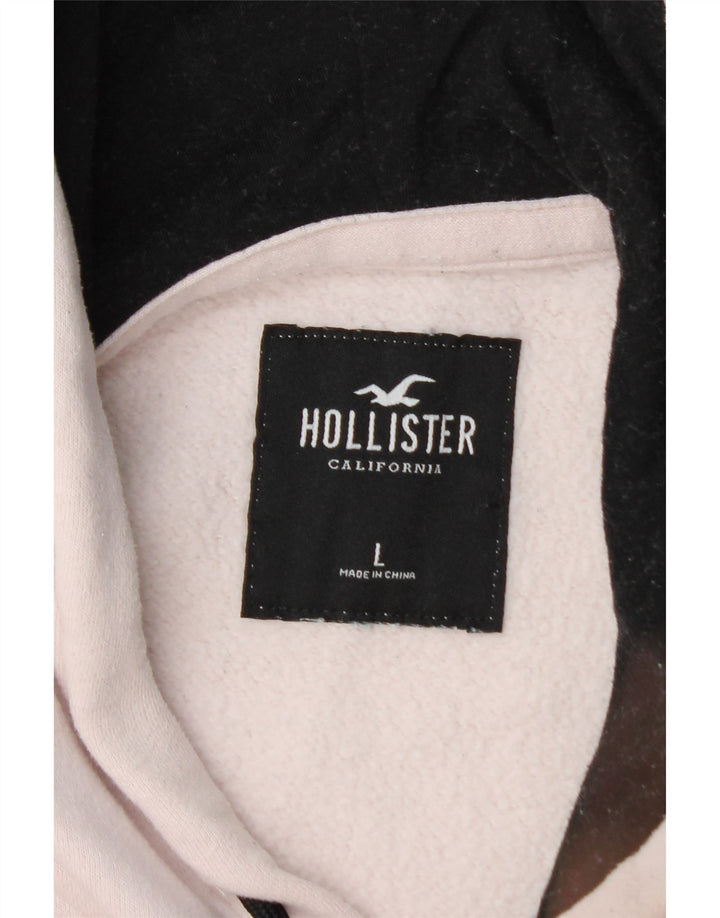 HOLLISTER Muška majica s kapuljačom s grafičkim motivima, veliki bijeli pamuk u blokovima boja