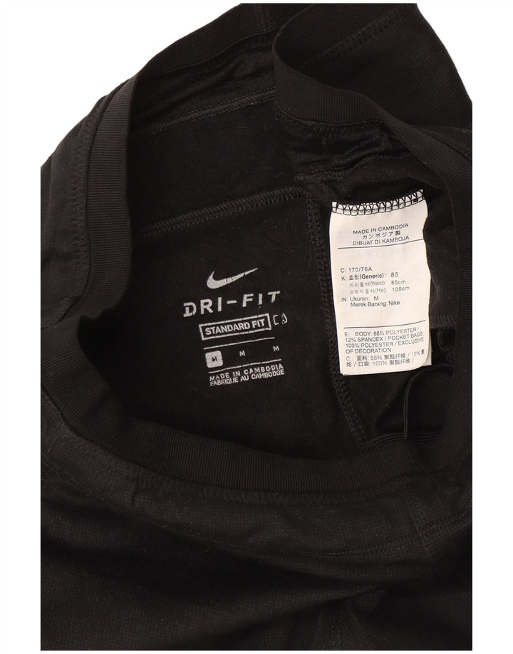 Nike Ženske Dri Fit Trenirke Hlače Joggers UK 14 srednje crne