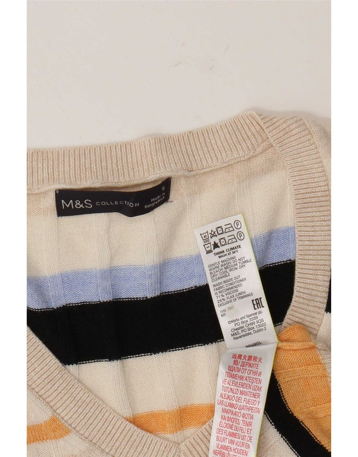 Marks & Spencer ženski prsluk bez rukava UK 10 malih višebojnih pruga