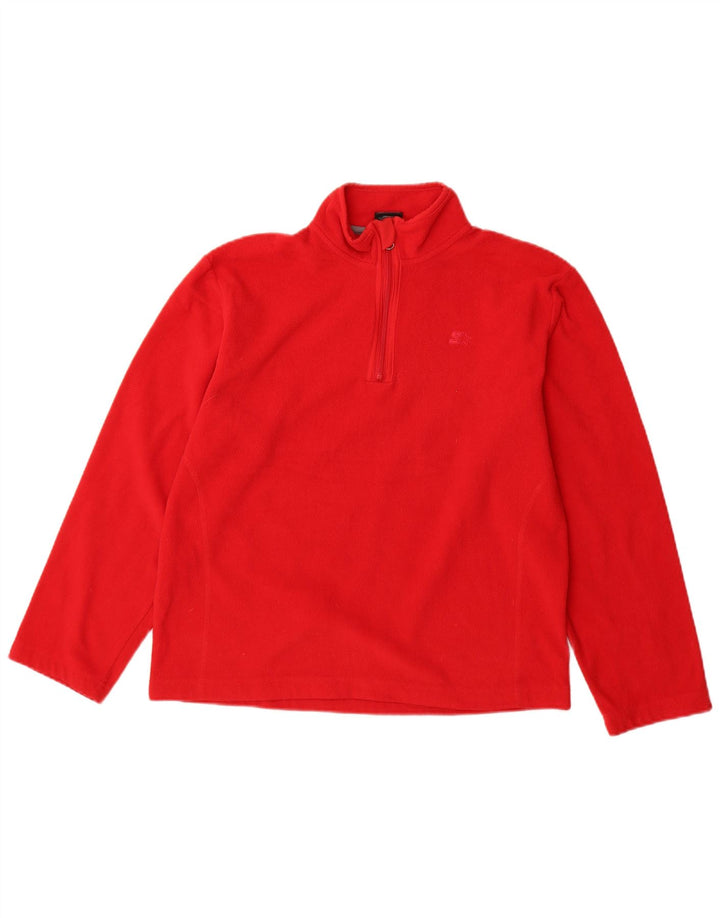 STARTER Džemper od flisa s patentnim izrezom za dječake 15-16 godina 2XL, crveni poliester
