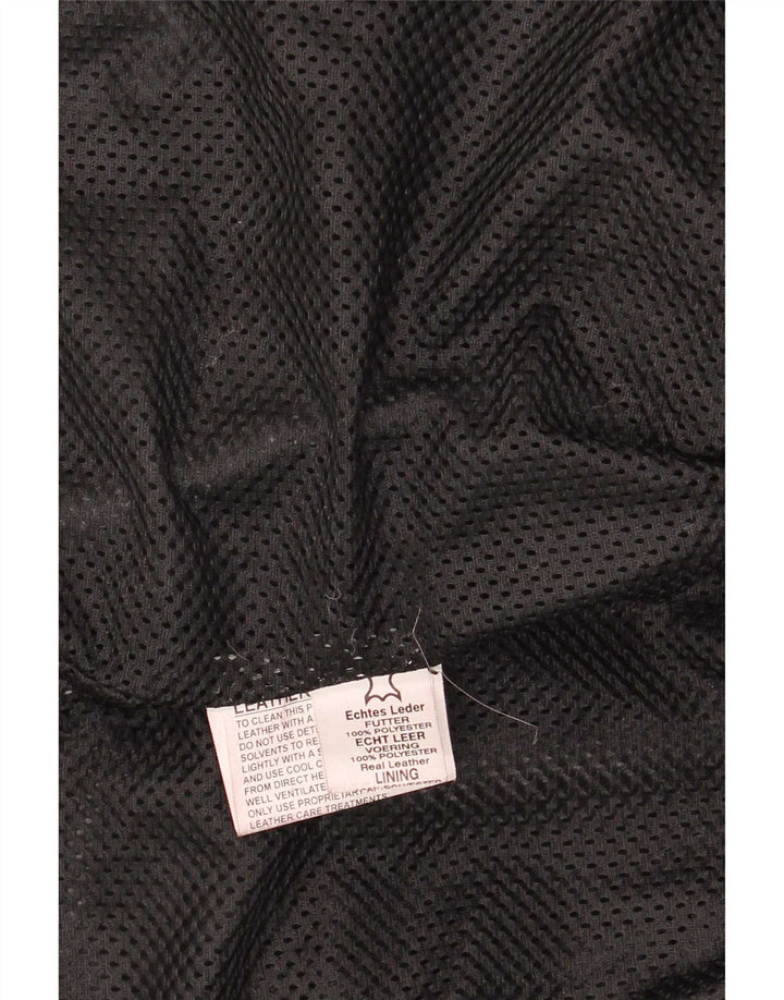 Vintage muška kožna biciklistička jakna UK 44 2XL crna