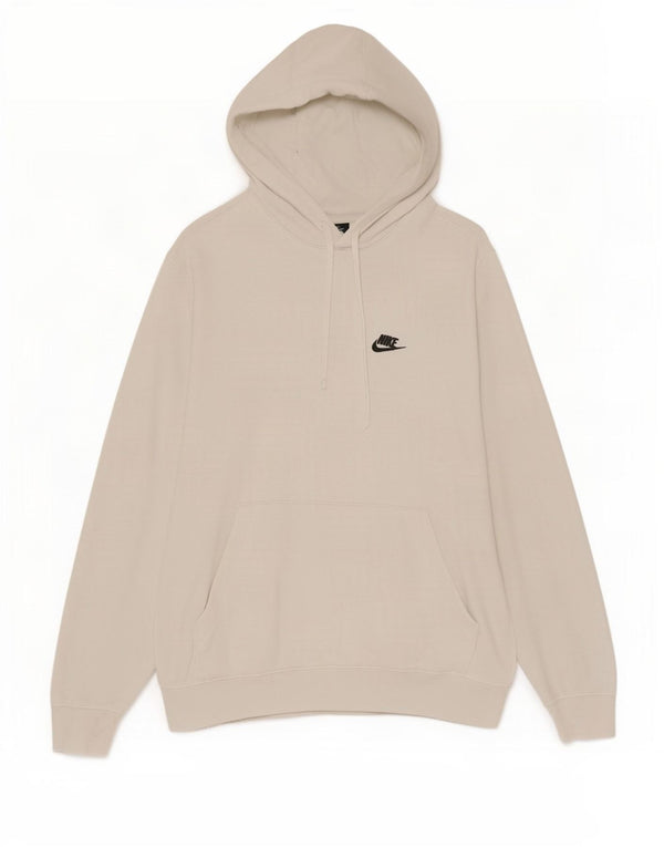 Nike Mens Hoodie Jumper Large White Cotton