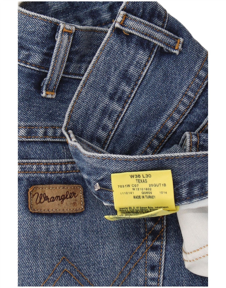 Wrangler muške ravne traperice Texas W38 L30 plavi pamuk