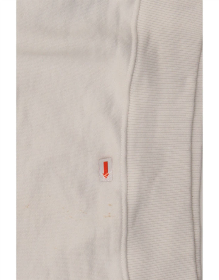 TOMMY HILFIGER Ženska skraćena prekomjerna majica s kratkim rukavima UK 6 XS Bijela