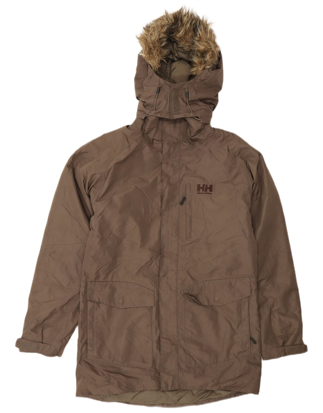 Helly Hansen muška parka jakna s kapuljačom UK 38 srednje smeđi poliester