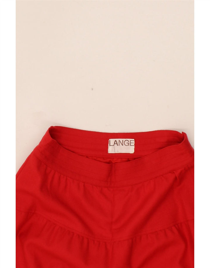 VINTAGE Womens A-Line Skirt EU 38 Medium W28 Red Wool Vintage Vintage and Second-Hand Vintage from Messina Hembry 