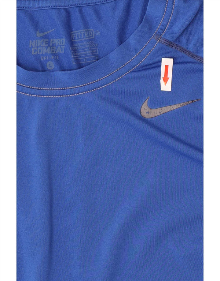 Nike Dri Fit majica kratkih rukava, veliki plavi poliester