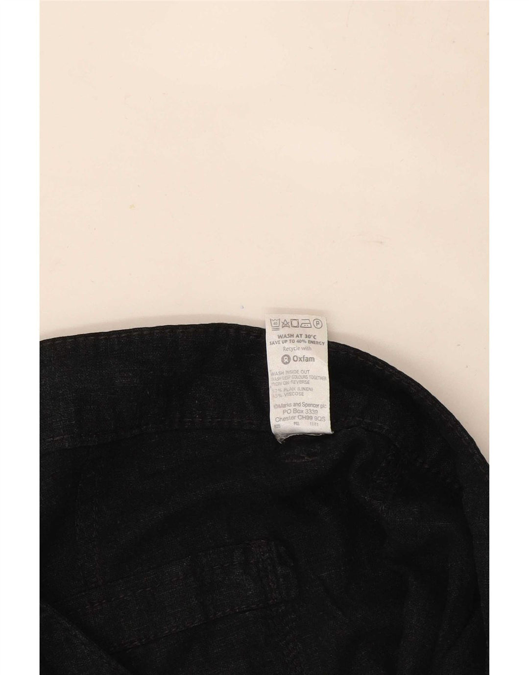 Marks & Spencer ženske Capri hlače UK 12 srednje W32 crna lanena
