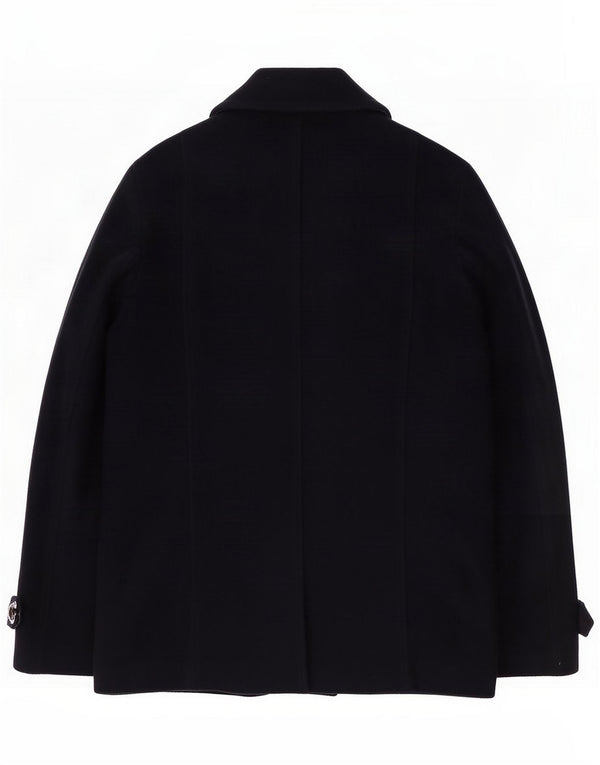 Roy Rogers Mens Pea Coat IT 50 Large Navy Blue Wool