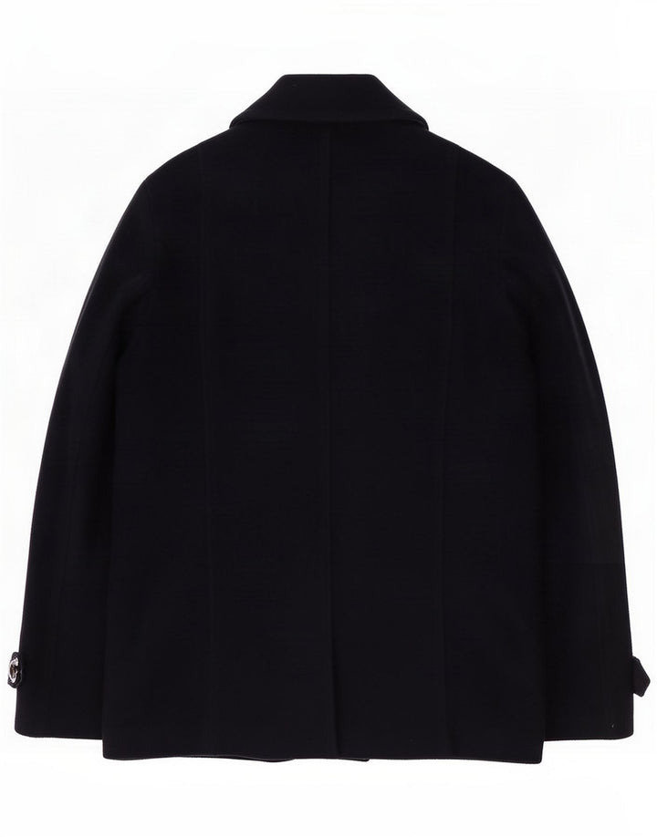 Roy Rogers Mens Pea Coat IT 50 Large Navy Blue Wool