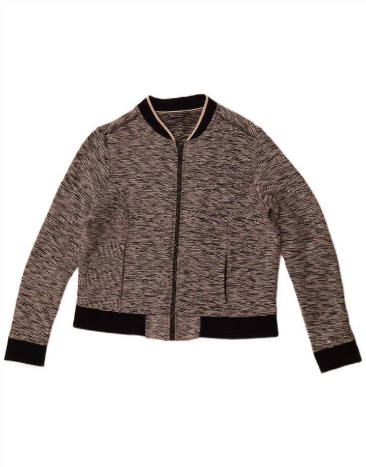 Tommy Hilfiger Ženska gornja jakna od trenirke UK 12 srednje sivi flekasti pamuk