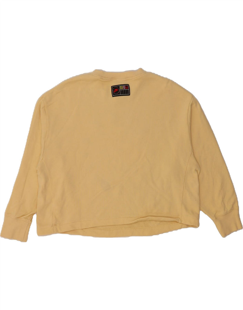 NIKE Womens Oversized Graphic Sweatshirt Jumper UK 10 Small Beige Cotton Vintage Nike and Second-Hand Nike from Messina Hembry 