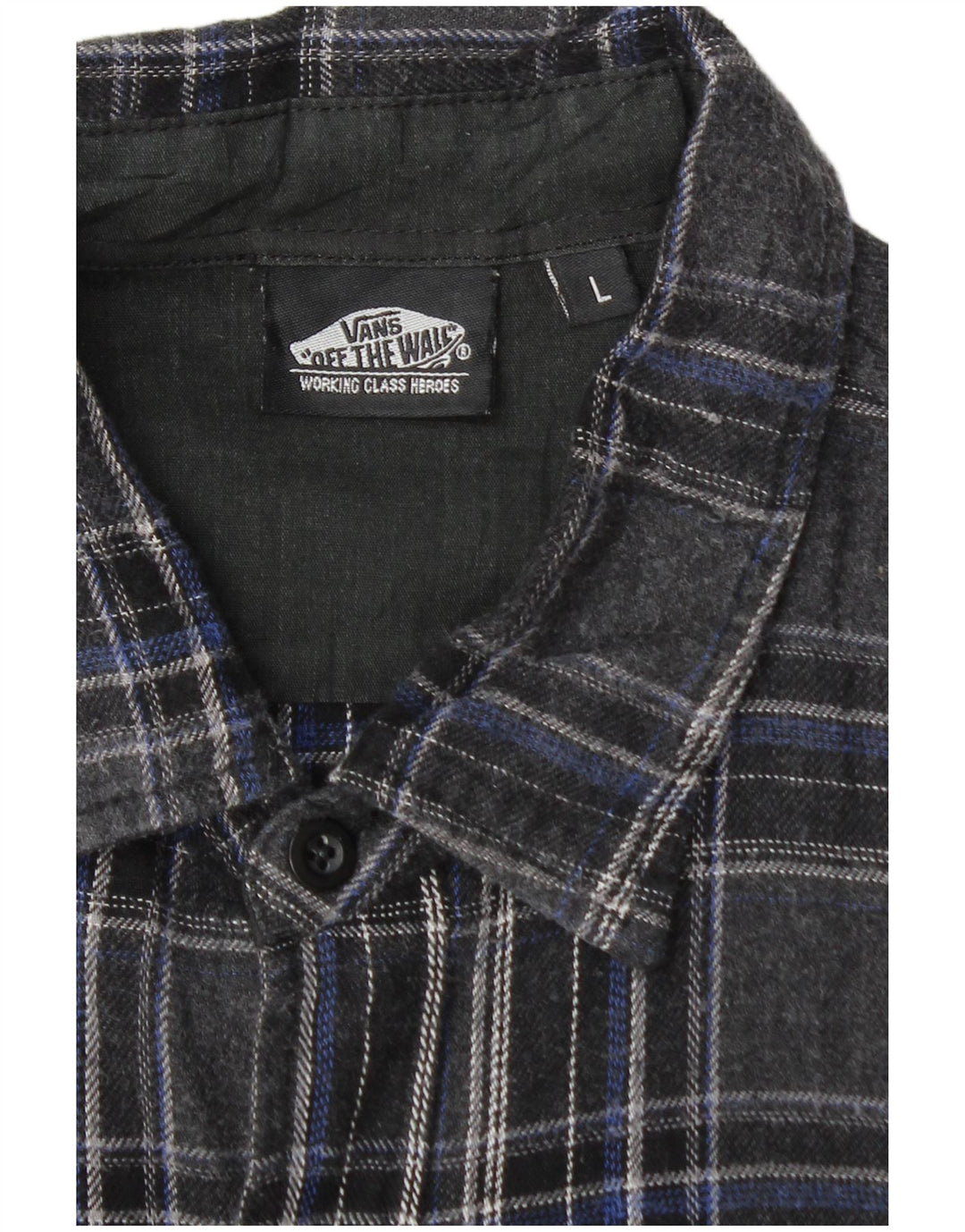 Vans muška flanelska košulja, veliki sivi karirani pamuk
