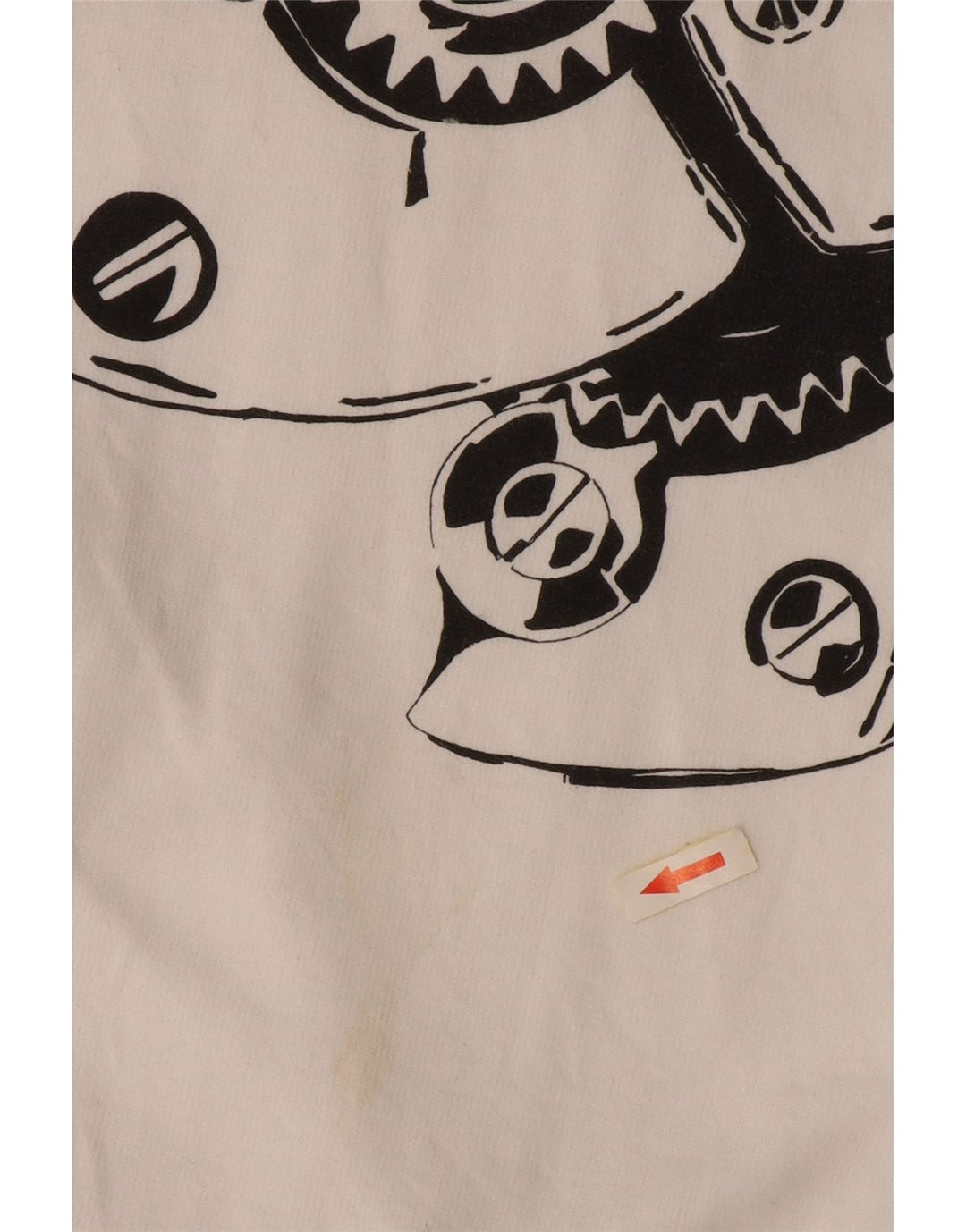 VINTAGE Muški džemper s kratkim izrezom s patentnim zatvaračem 2XL, bijeli pamuk