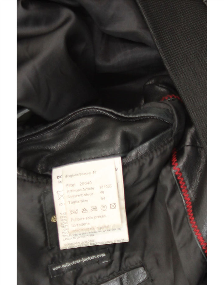 Milestone muška bomber kožna jakna IT 54 2XL crna koža