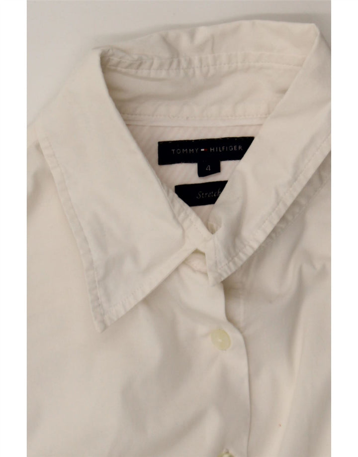 TOMMY HILFIGER Womens Shirt US 4 Small White Cotton Vintage Tommy Hilfiger and Second-Hand Tommy Hilfiger from Messina Hembry 