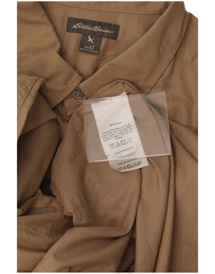 Eddie Bauer visoka muška košulja velika bež pamuk