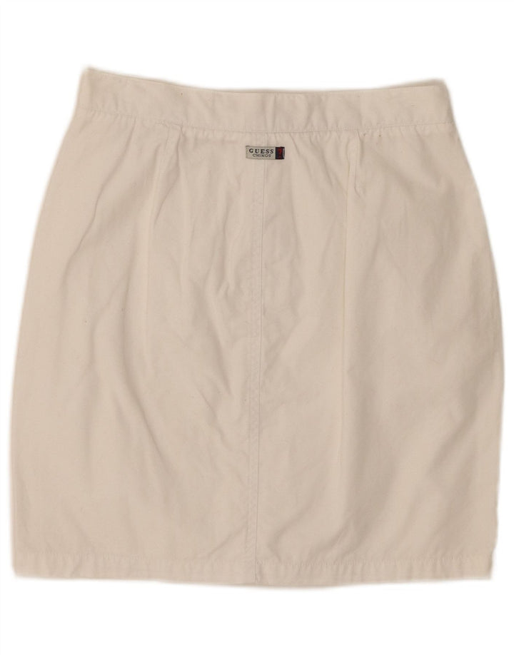 Guess ženska mini suknja mala W26 bijeli pamuk